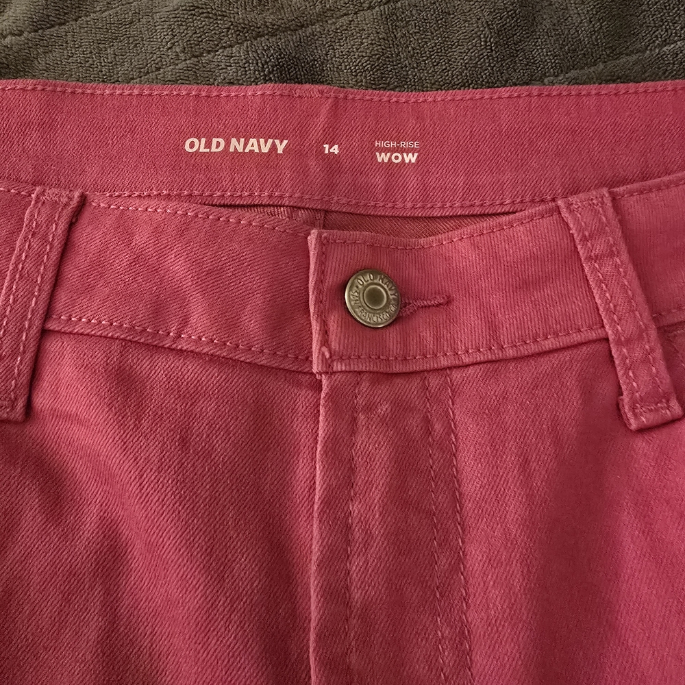 Old Navy Vibrant Pink High-Rise Pants